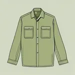 faded olive green shirt jacket image